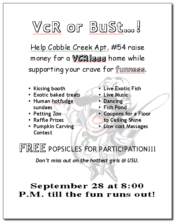 VcR or bUsT flier